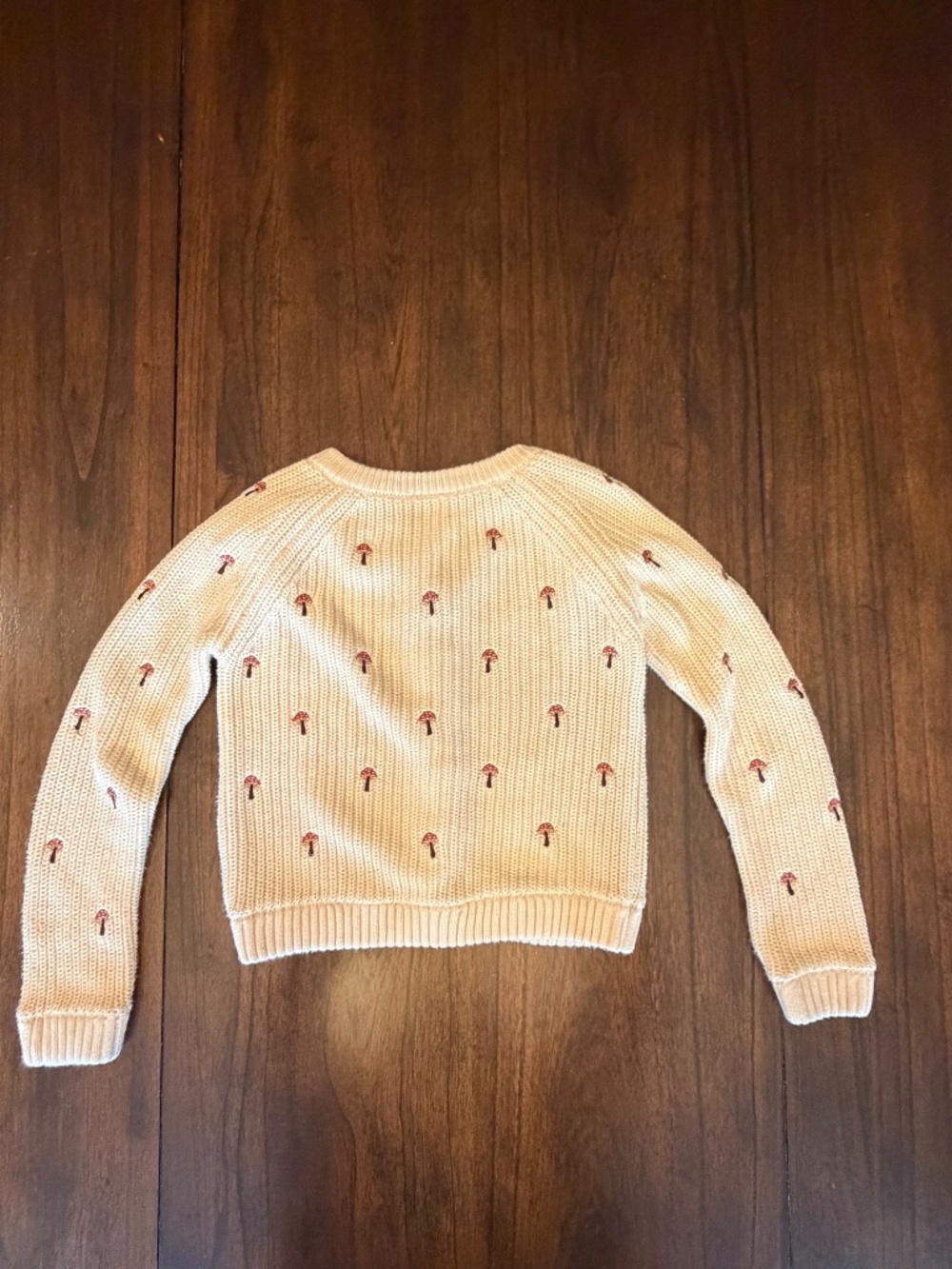 Gymboree Girls Embroidered Mushroom Ruffle Knit Cardigan Fall, Size 6T - Picture 4 of 8